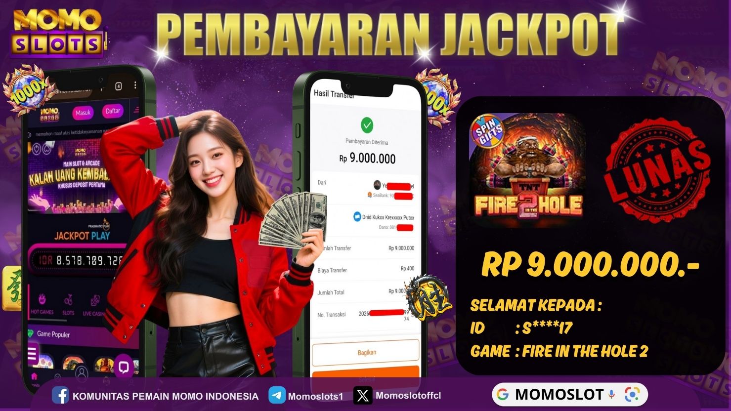 MOMOSLOTS JACKPOT SLOT FIRE IN THE HOLE 2